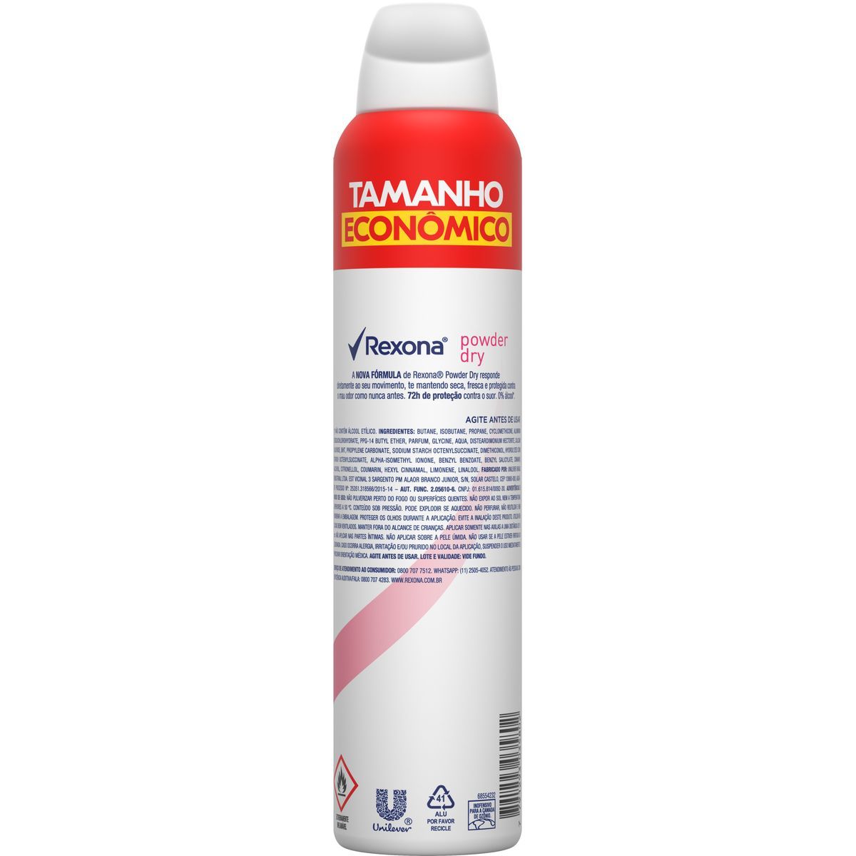 Desodorante Antitranspirante Rexona Feminino Aerosol Powder Dry 200ml image number 2