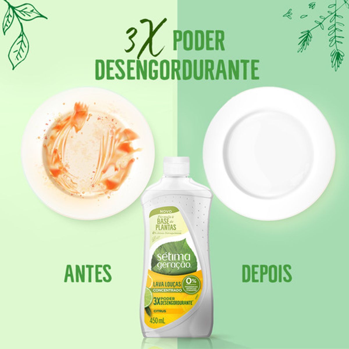 Detergente Concentrado Sétima Geração Citrus 450ml image number 4