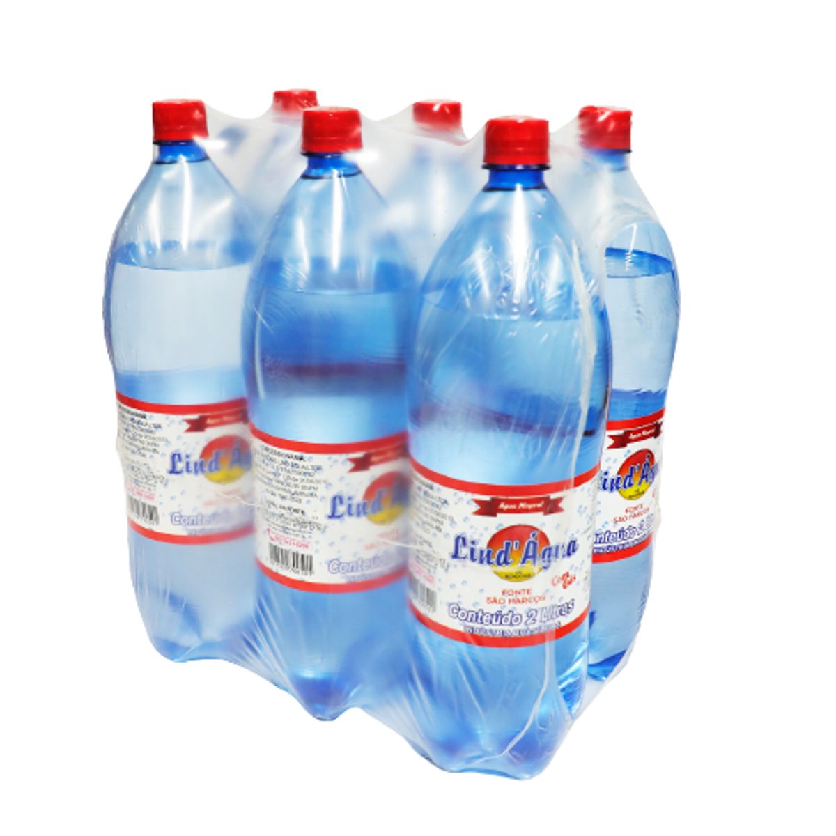 Água Mineral Lind'água com Gás 2L (Pack com 6 und)