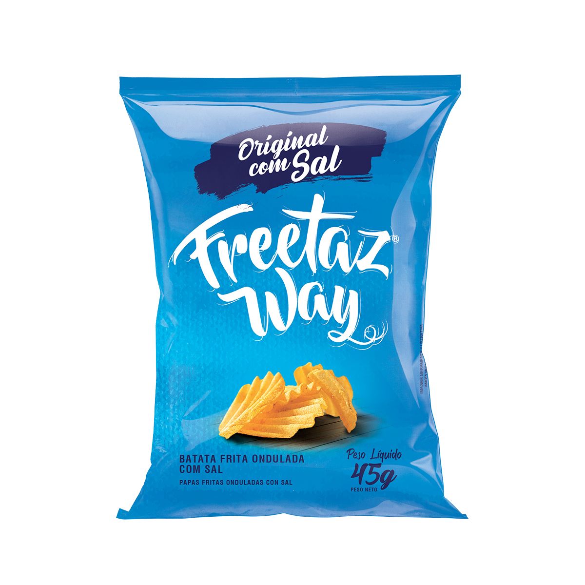 Batata Frita Freetaz Way Ondulada Original com Sal 45g