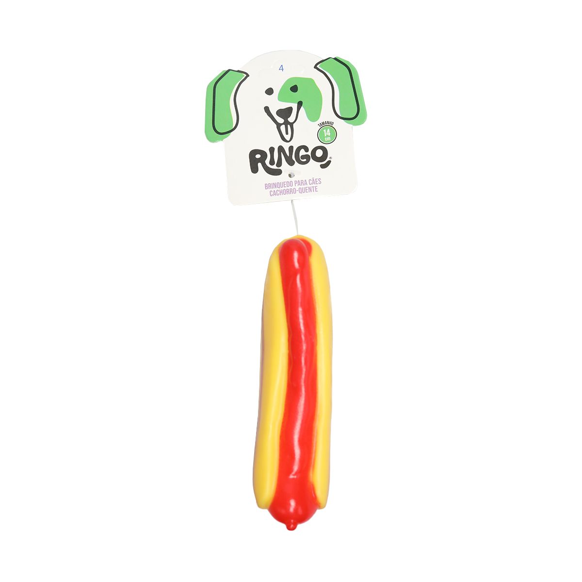 Brinquedo para Cães Ringo Cachorro Quente 14cm