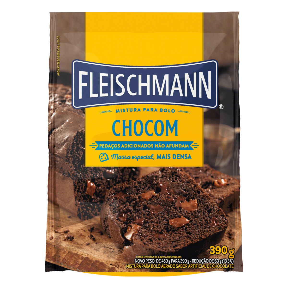 Mistura para Bolo Aerado Chocom Fleischmann Pacote 390g