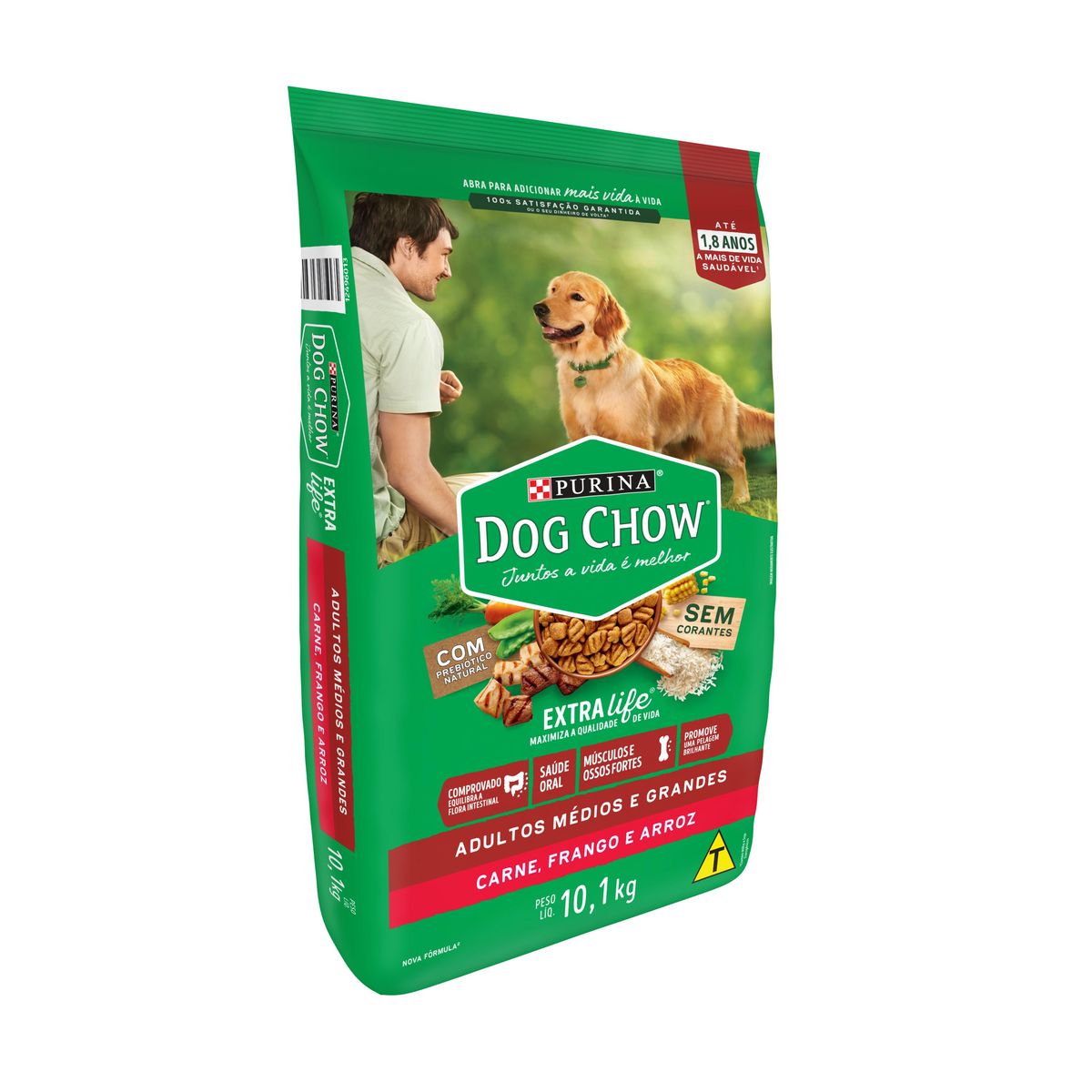 Alimento Dog Chow Cães Adultos Médios e Grandes Carne, Frango e Arroz 10,1kg image number 3