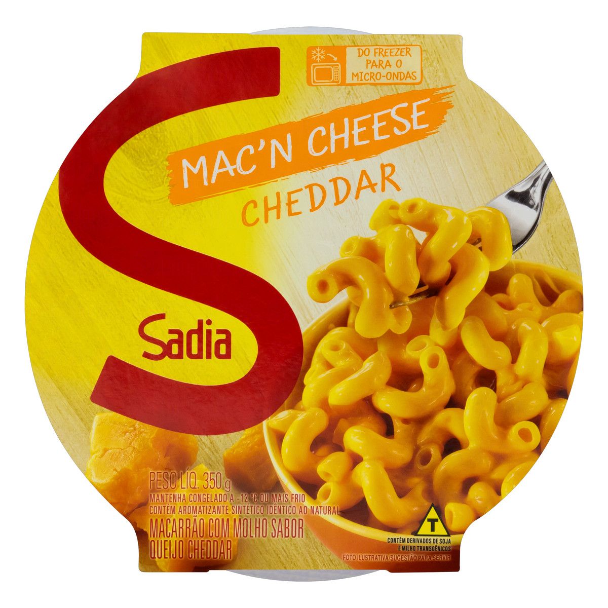 Mac'n Cheese Cheddar Sadia Pote 350g