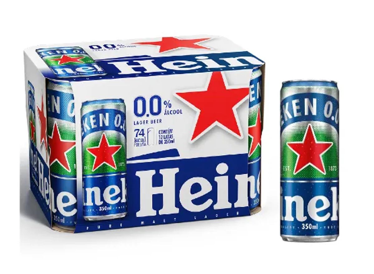 Cerveja Heineken Zero Álcool Lata 350ml (Pack com 12 und) image number 0