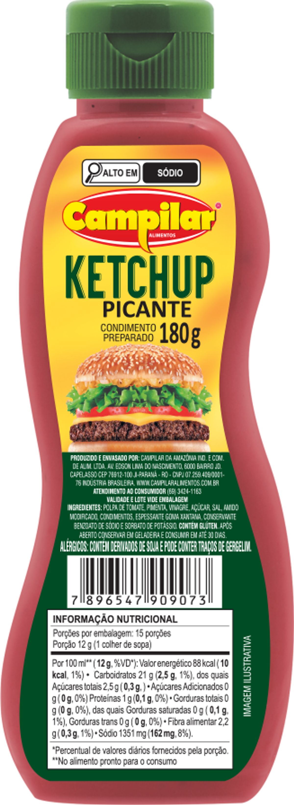 Ketchup Campilar Picante 180g image number 0