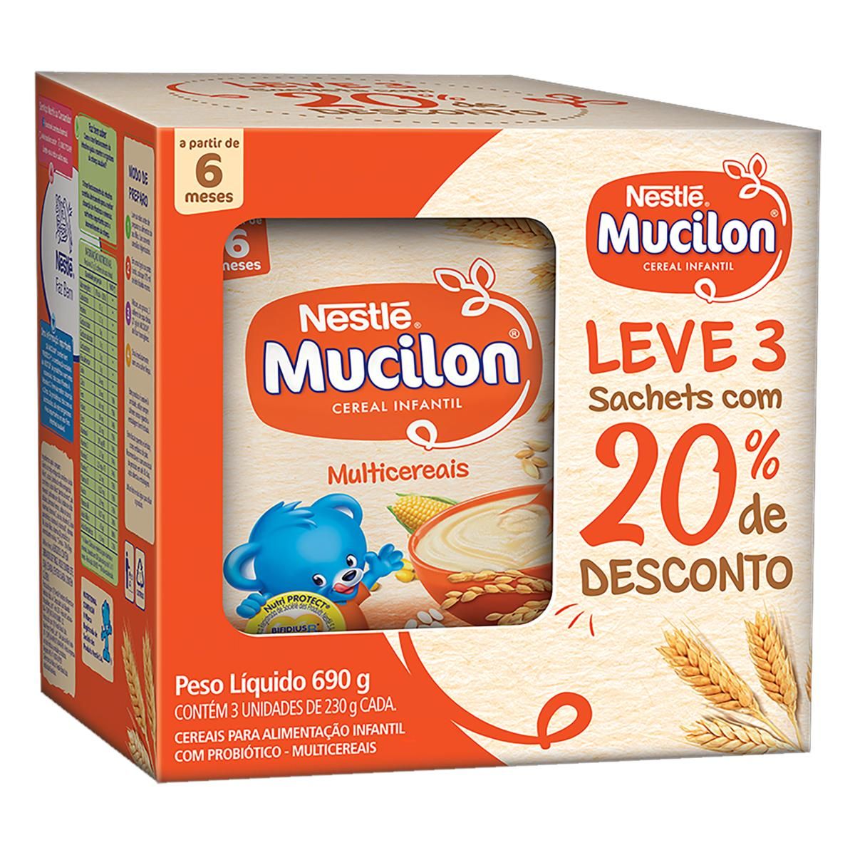 Cereal Infantil Mucilon Multicereais 690g - 20% de Desconto