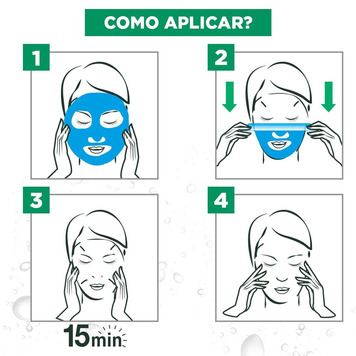 Máscara Facial Garnier Hidra Bomb Chá Verde Unidade image number 4