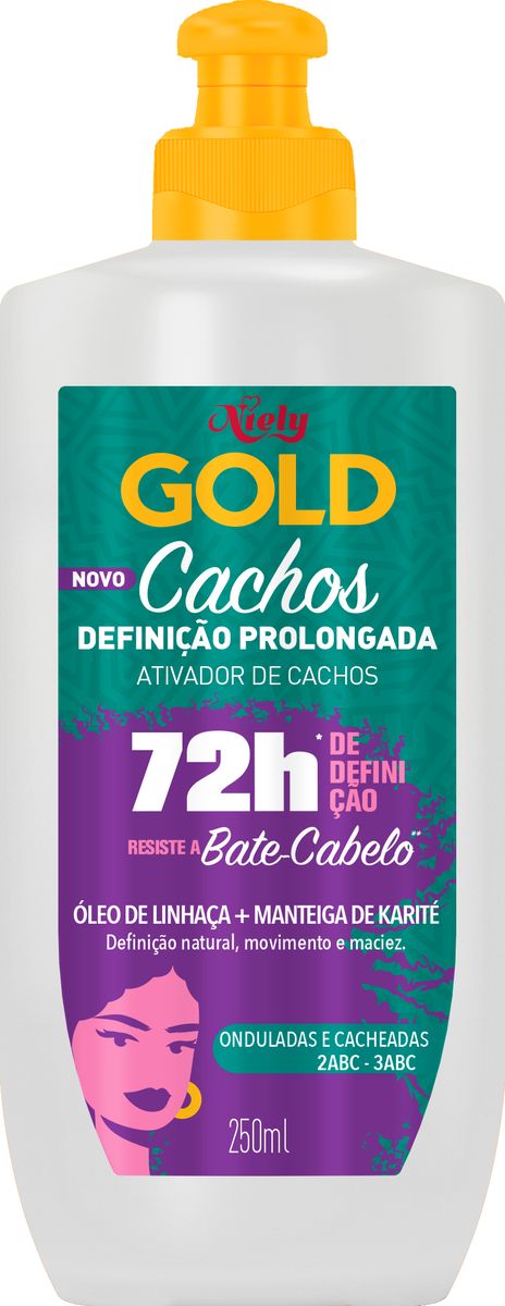 Ativador de Cachos Niely Gold Ondulados e Chaeados 250ml