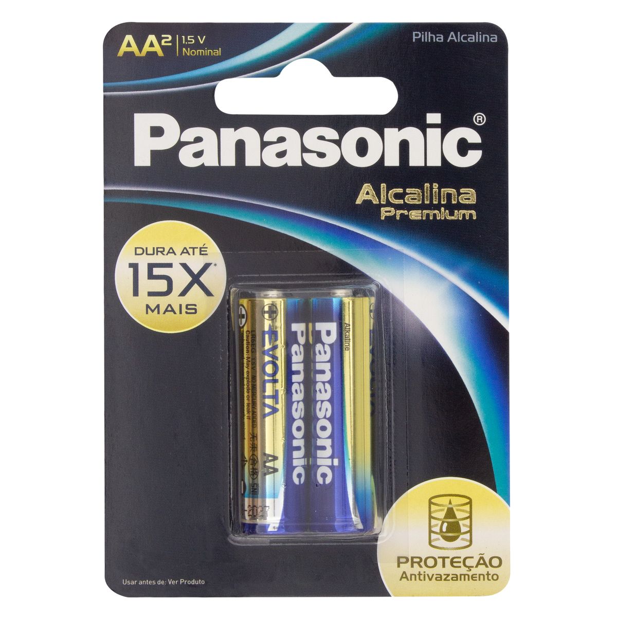 Pilha Alcalina AA Panasonic Premium 2 Unidades 1,5V