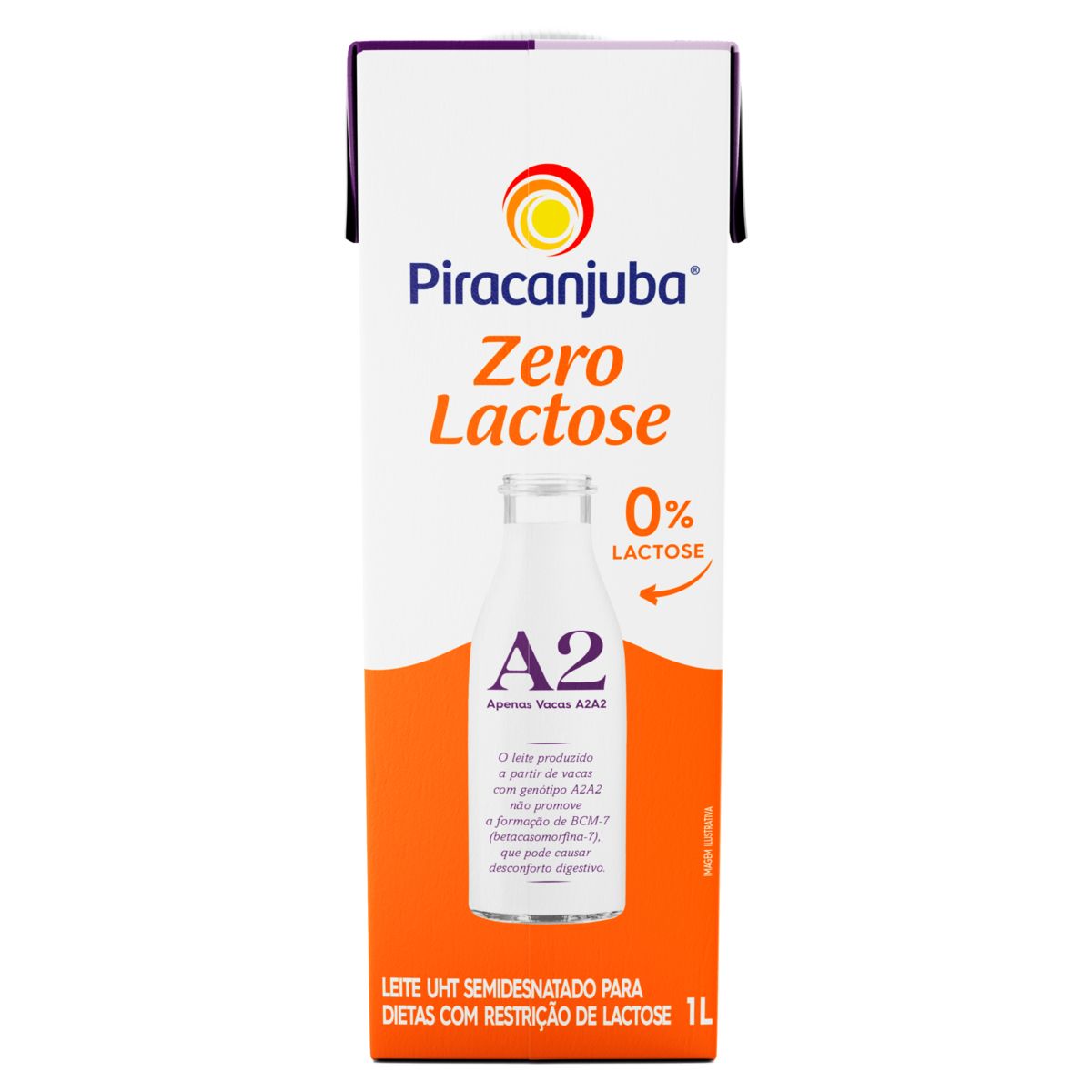Leite Piracanjuba UHT A2A2 Semidesnatado Zero Lactose 1l image number 3