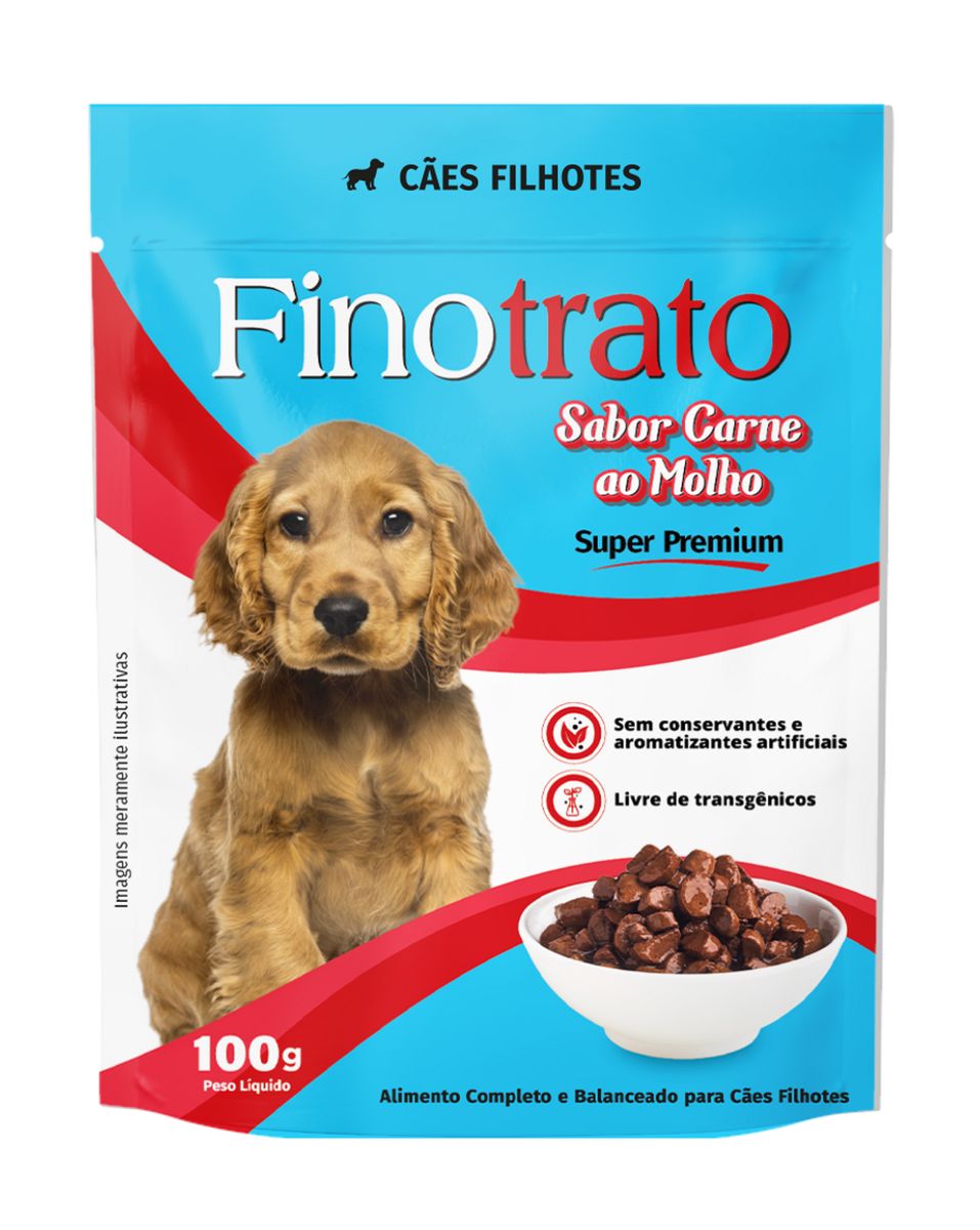 Alimento para Cães Filhotes Finotrato Carne ao Molho 100g image number 0