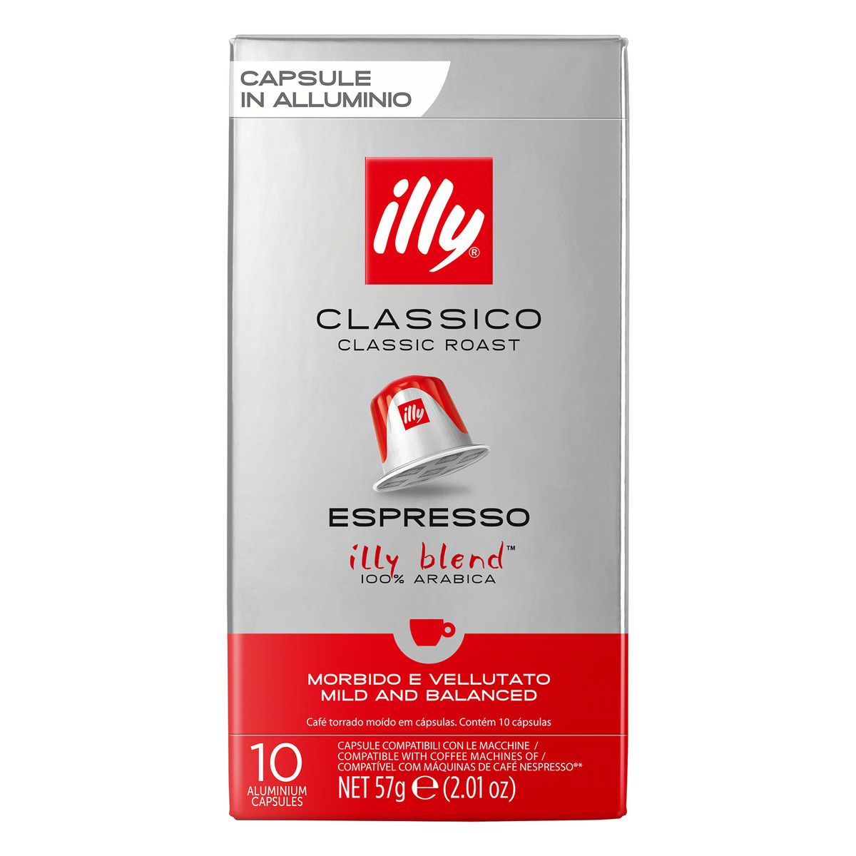 Café em Cápsula Illy Clássico Espresso 57g 10 Cápsulas