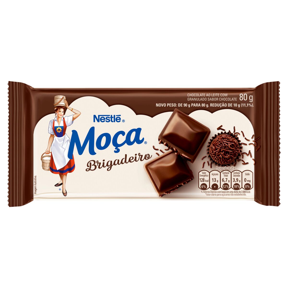 Chocolate Barra Moça ao Leite Brigadeiro 80g