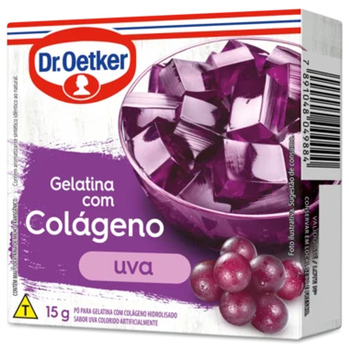 Gelatina Dr.Oetker com Colágeno Sabor Uva 15g image number 0