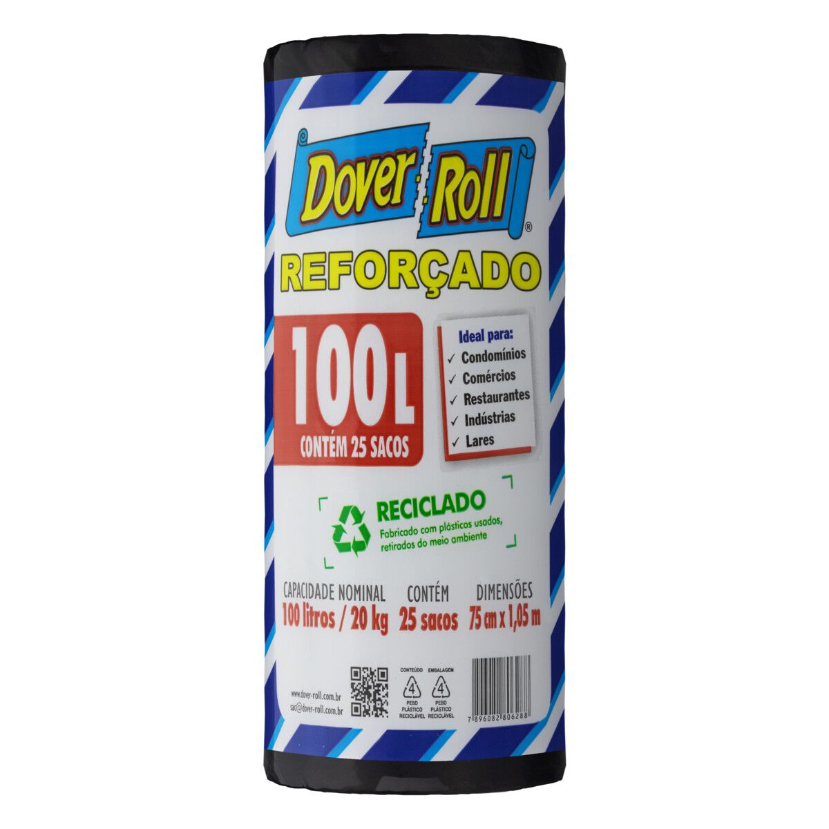 Saco para Lixo Dover Roll 100L Reforçado 25 Unidades image number 1