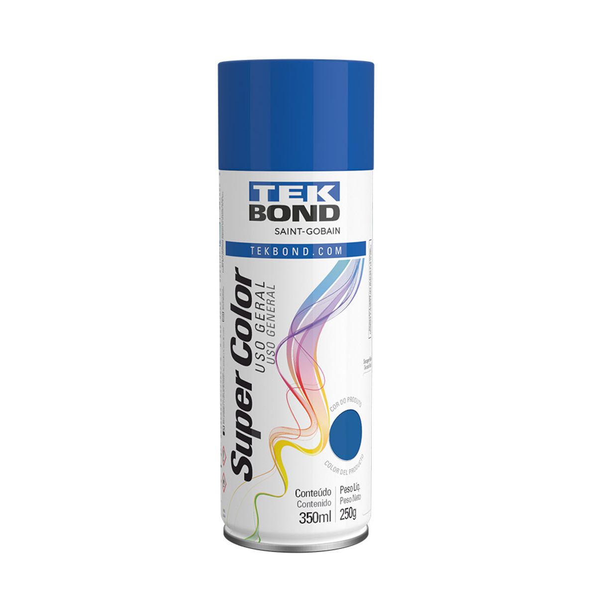 Tinta Spray Tek Bond Super Color Uso Geral Azul 350ml image number 0