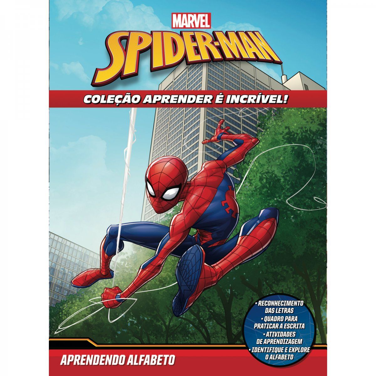 Livro Aprendendo o Alfabeto Marvel Homem Aranha