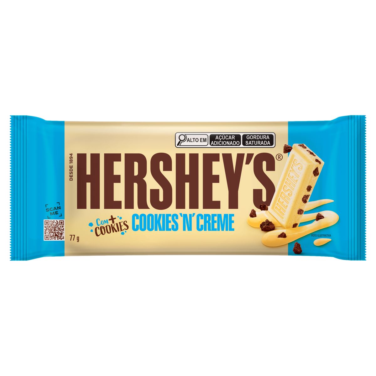 Chocolate Hershey's Cookies 'N' Creme 77g image number 0