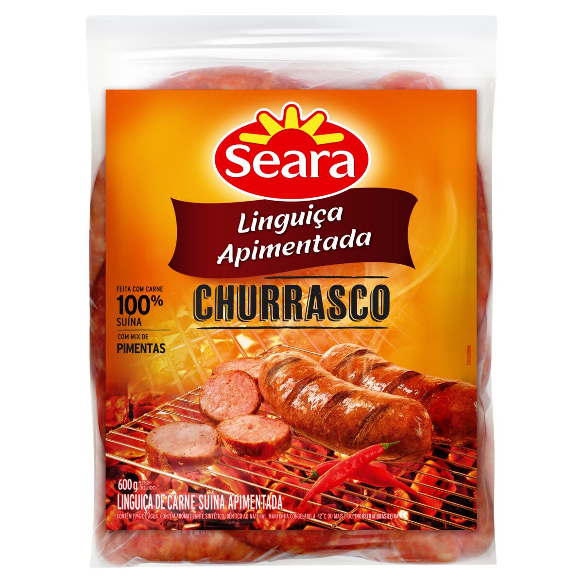 Linguiça de Carne Suína Apimentada Seara Churrasco 600g