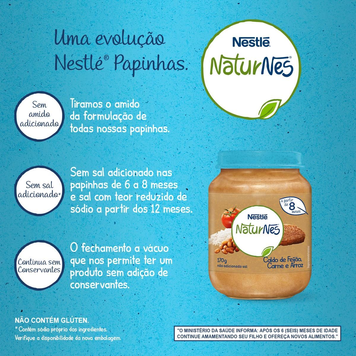 Papinha Nestlé Naturnes Caldo de Feijão, Carne e Arroz 170g image number 4