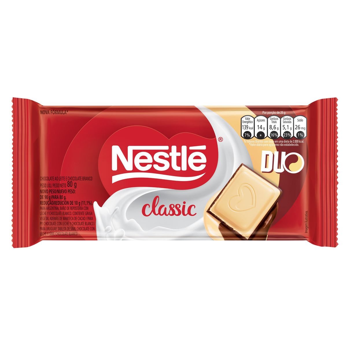 Chocolate Nestlé Classic Duo 80g