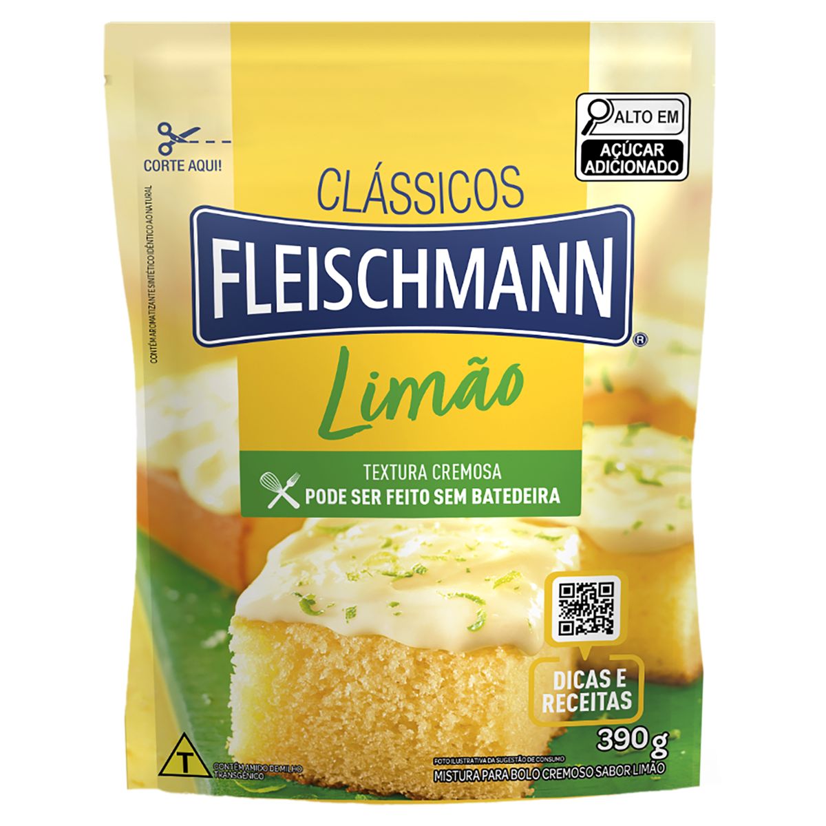 Mistura para Bolo Fleischmann Limão 390g