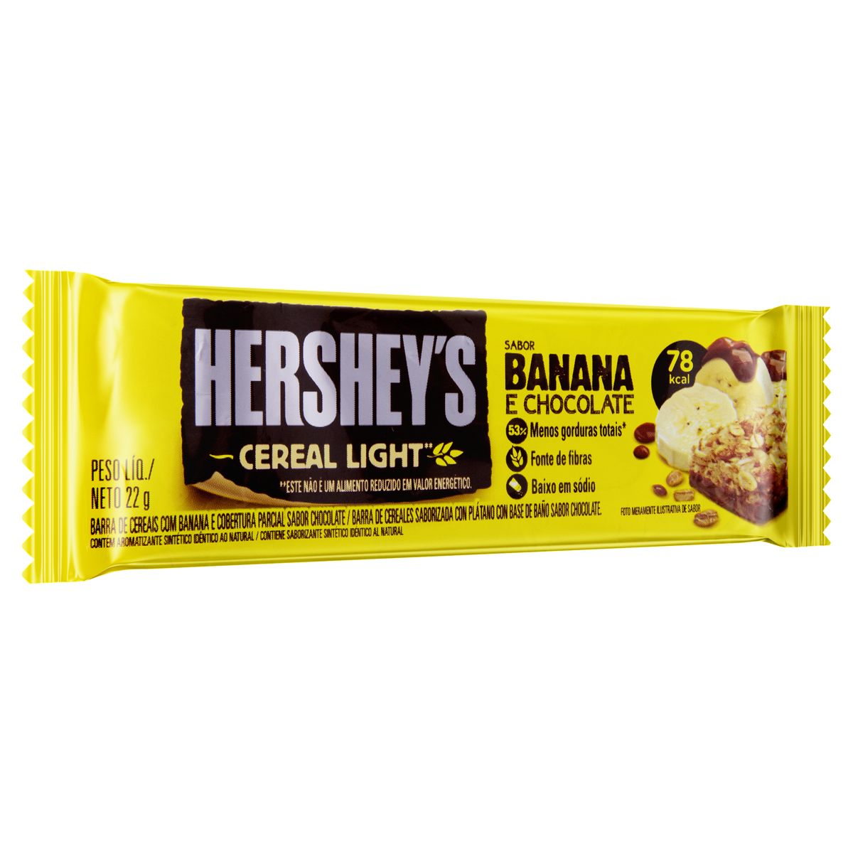 Barra de Cereal Banana Cobertura Chocolate Light Hershey's Pacote 22g image number 4