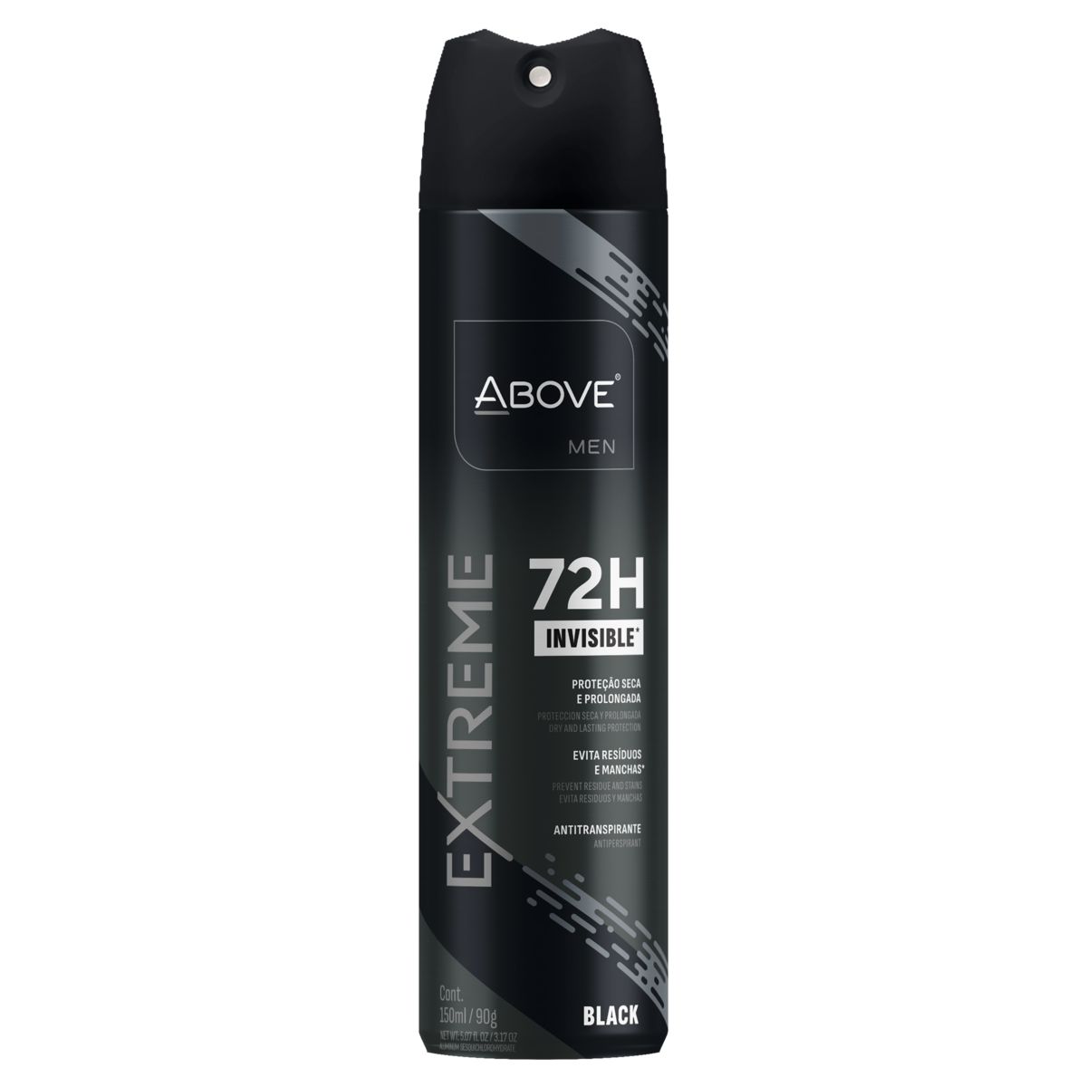 Desodorante Aerossol Above Invisible Black Abov Extreme 150ml