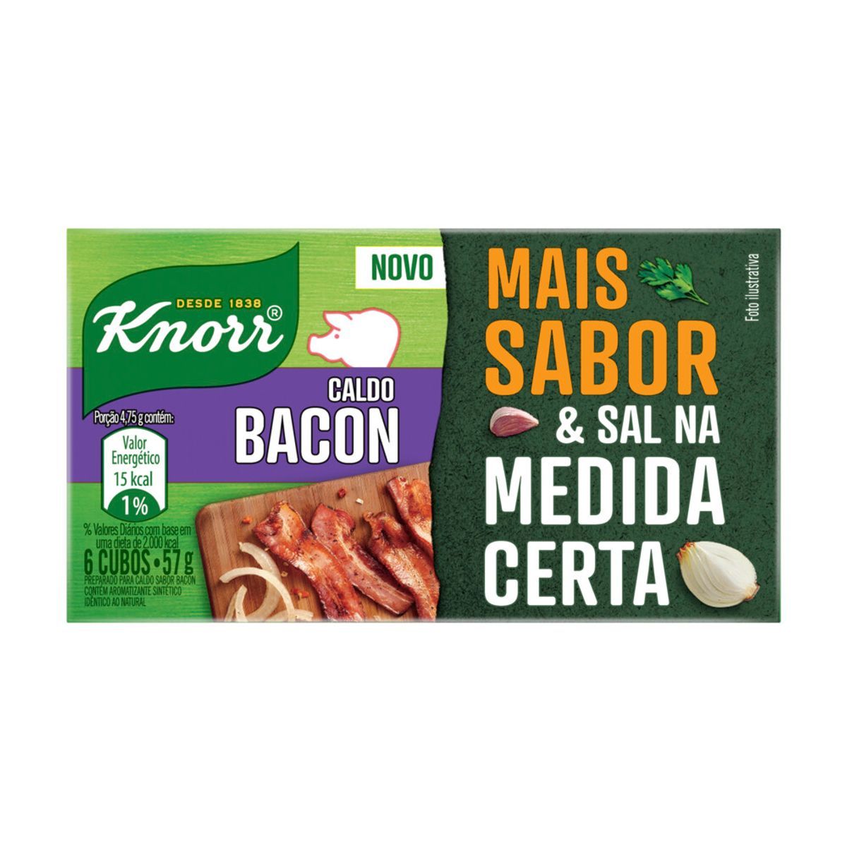Caldo Knorr Bacon 57g 6 cubos image number 0