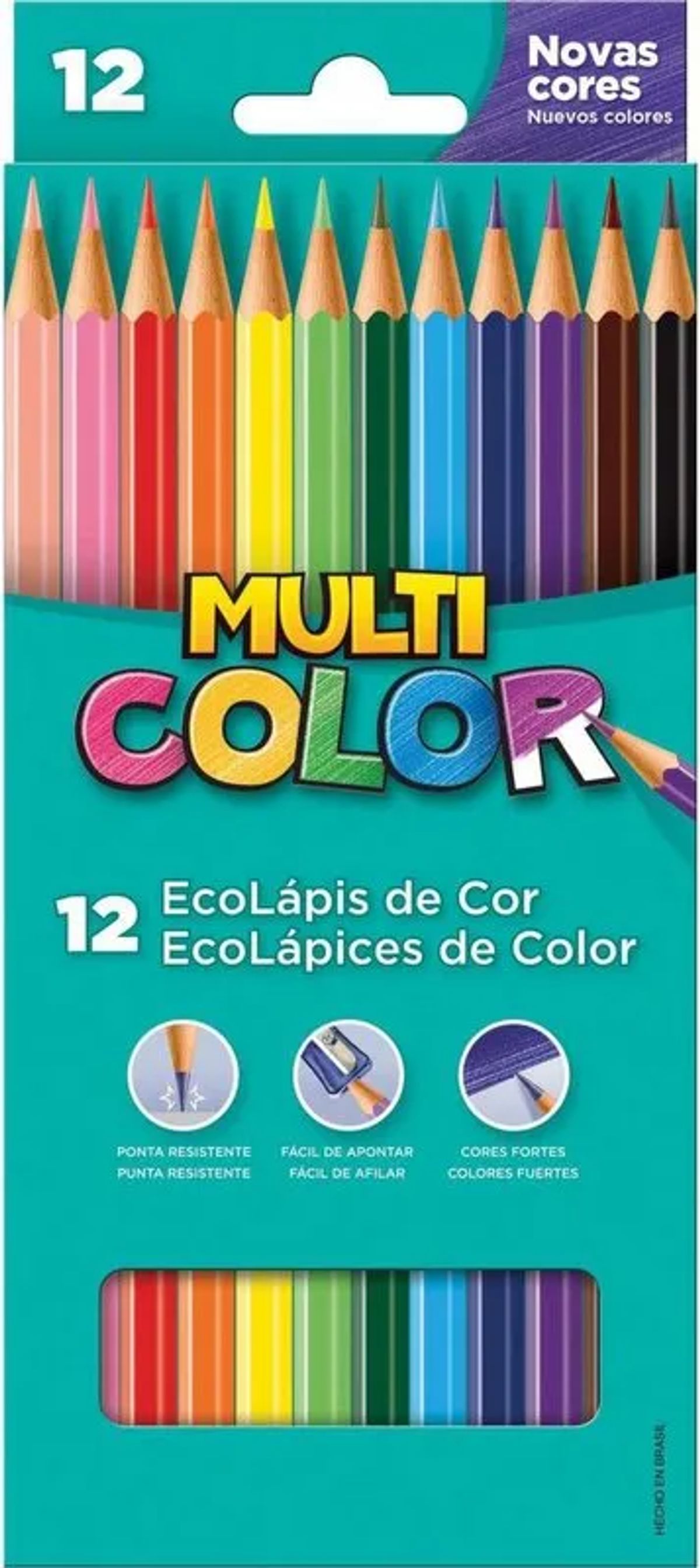Ecolápis de Cor Faber Castell Multicolor 12 Unidades