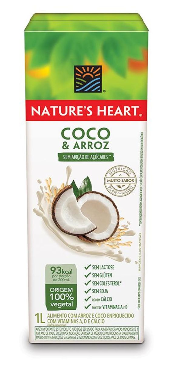 Bebida à Base de Arroz e Coco Nature's Heart Caixa 1l image number 2