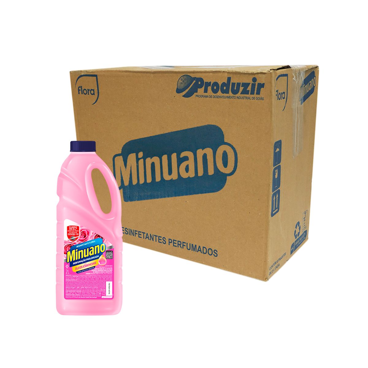 Desinfetante Minuano Floral 2l (Caixa com 6 und)