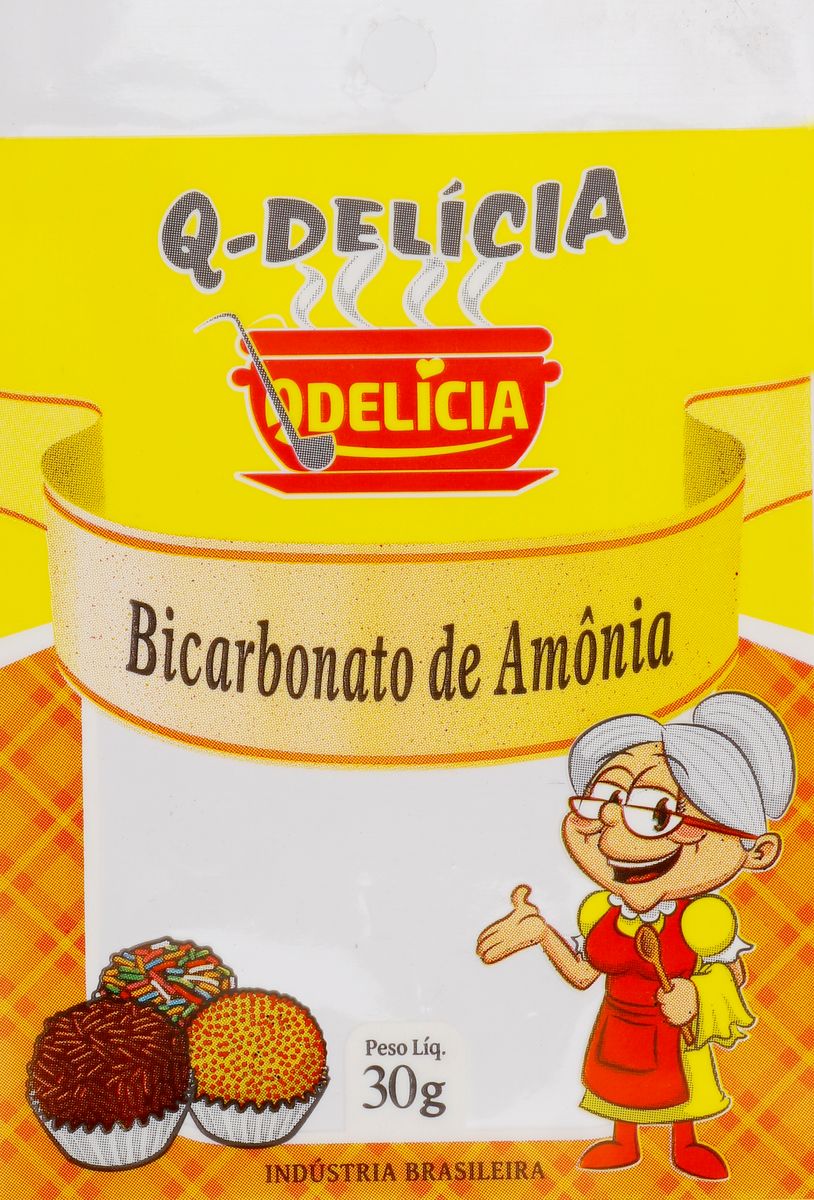 Bicarbonato de Amônia Qdelícia Sachê 30g image number 0