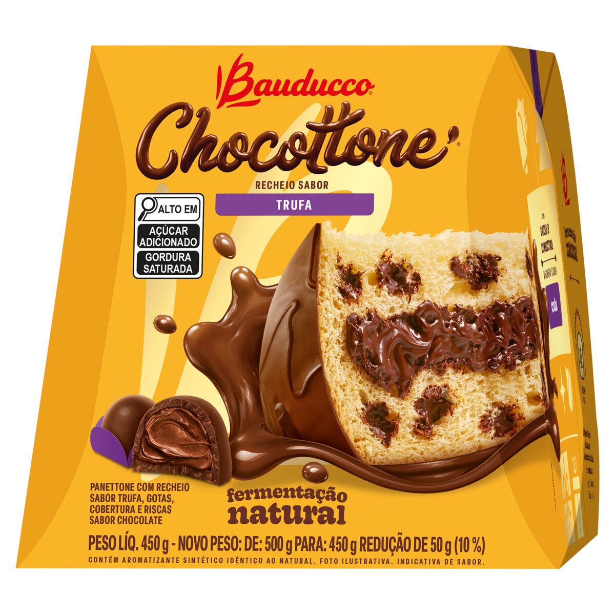 Chocottone Bauducco Recheio Trufa Cobertura Chocolate 450g