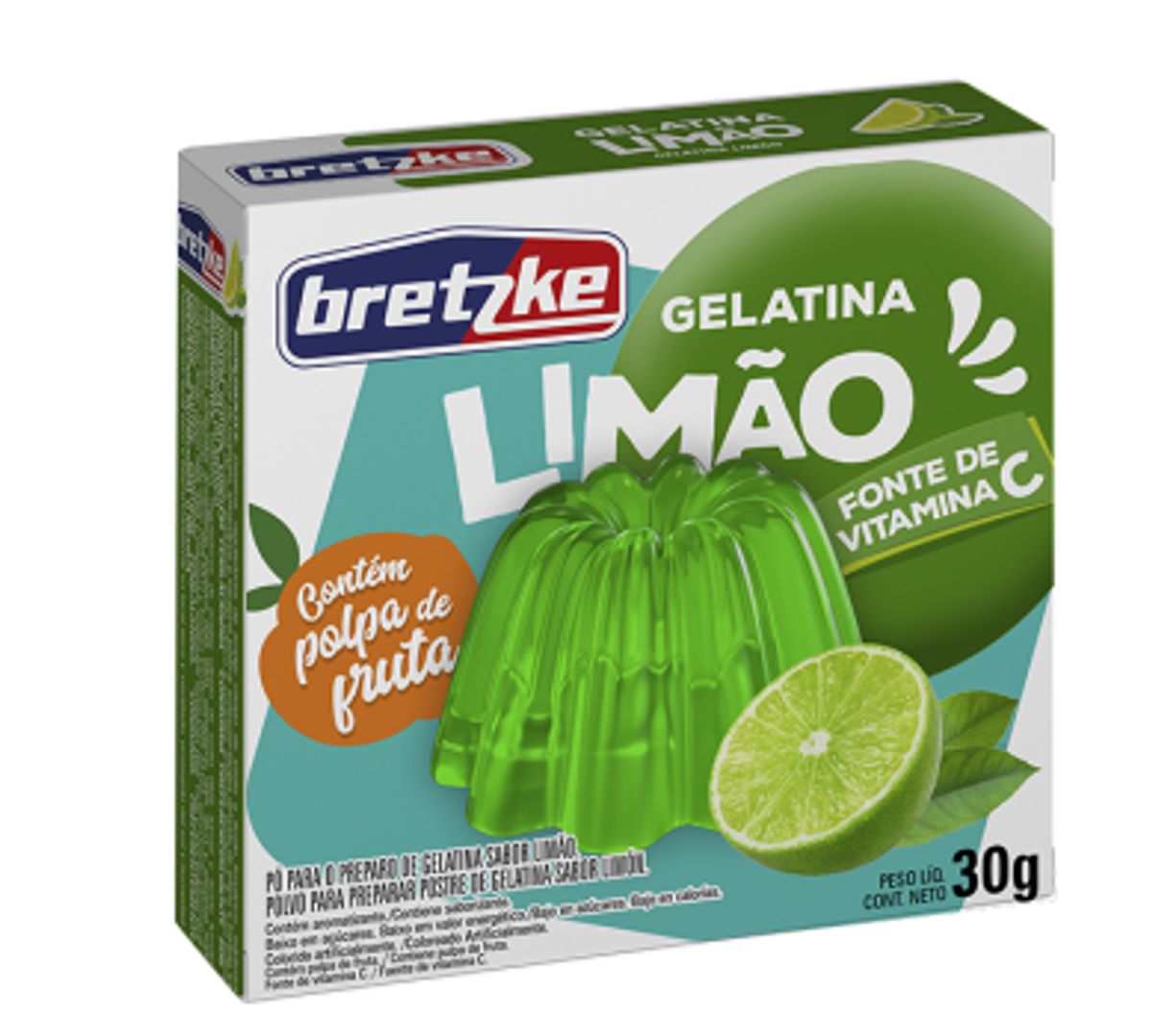 Gelatina Pó Limão Bretzke Caixa 30g
