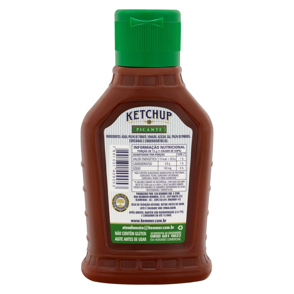 Ketchup Picante Hemmer Squeeze 320g image number 1