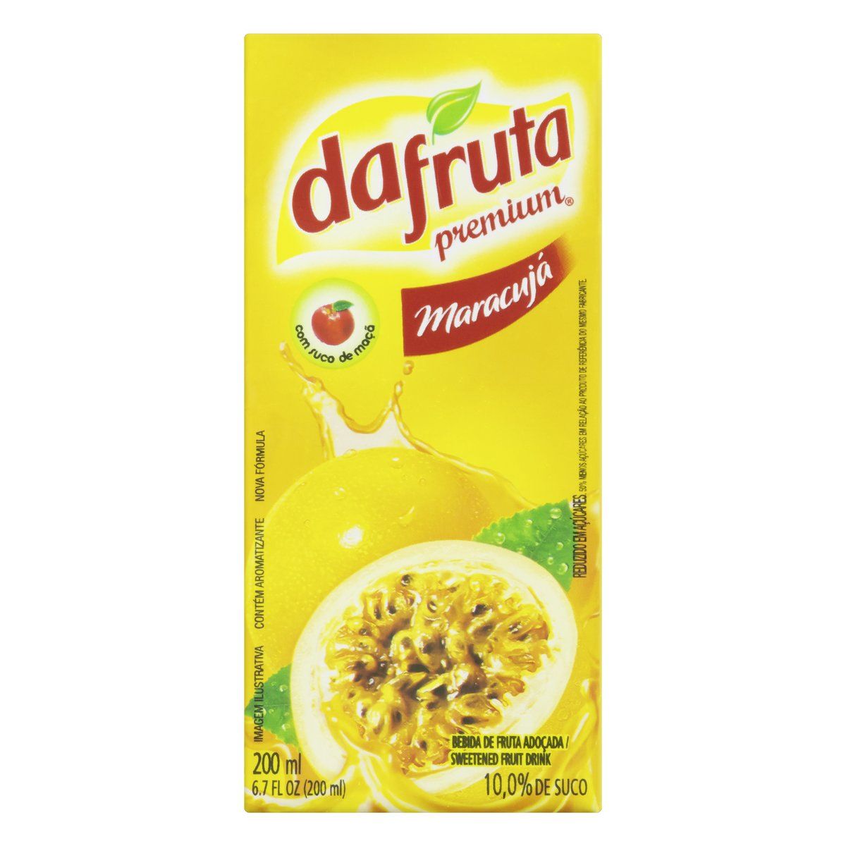 Bebida Adoçada Maracujá Dafruta Premium Caixa 200ml