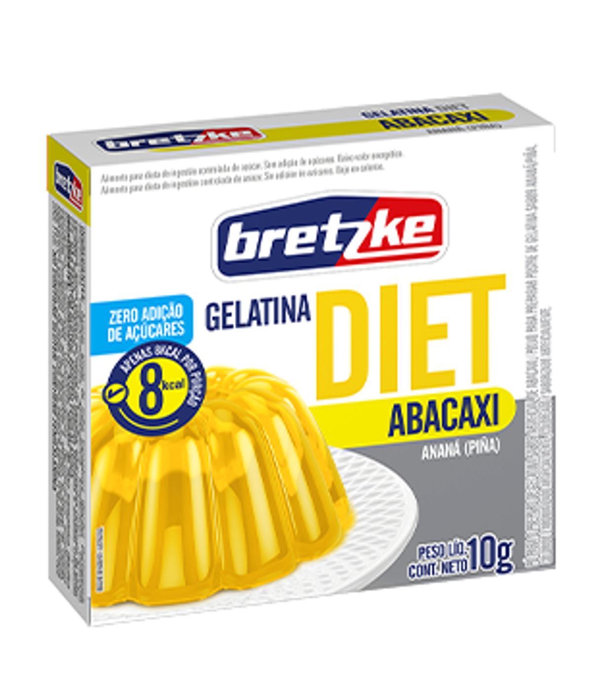 Gelatina em Pó Diet Bretzke Sabor Abacaxi 10g image number 0