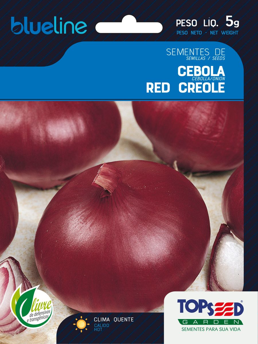 Semente Blue Line Cebola Red Creole 5g