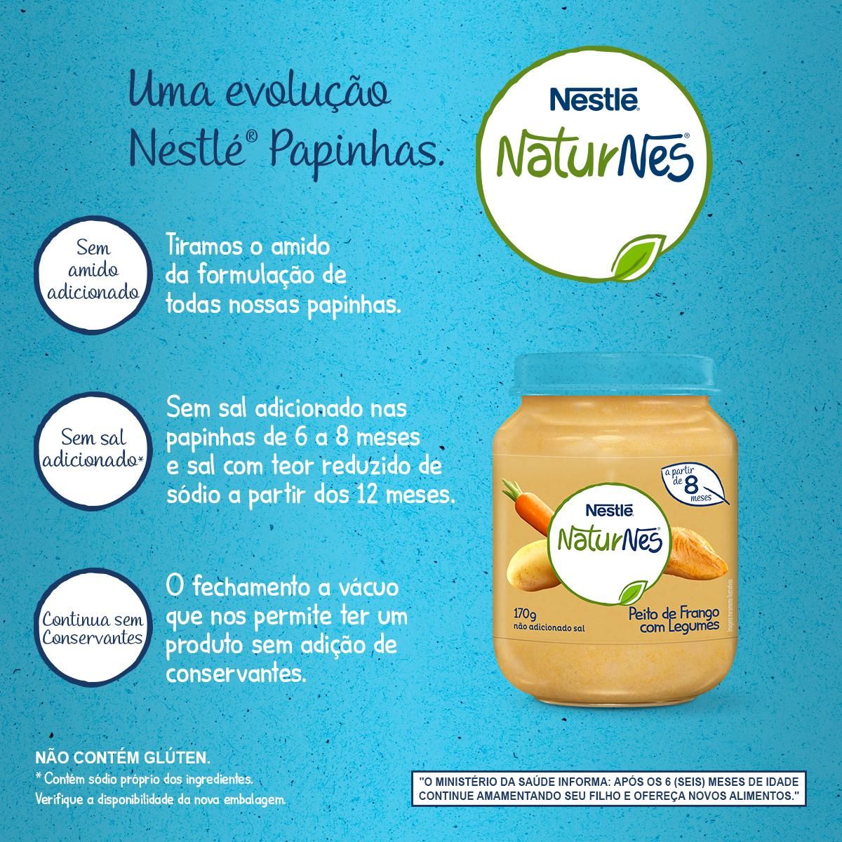 Papinha Nestlé Naturnes Peito de Frango com Legumes 170g image number 4