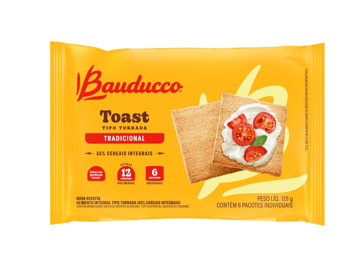Torrada Bauducco Toast 55% Integral Pacote 128g