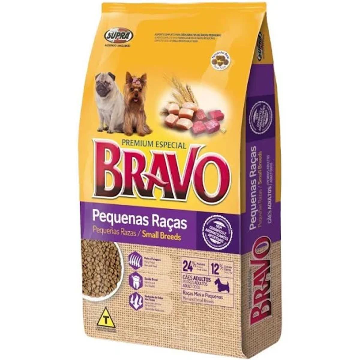 Alimento Bravo Cães Adultos Pequenas Raças 1kg image number 0