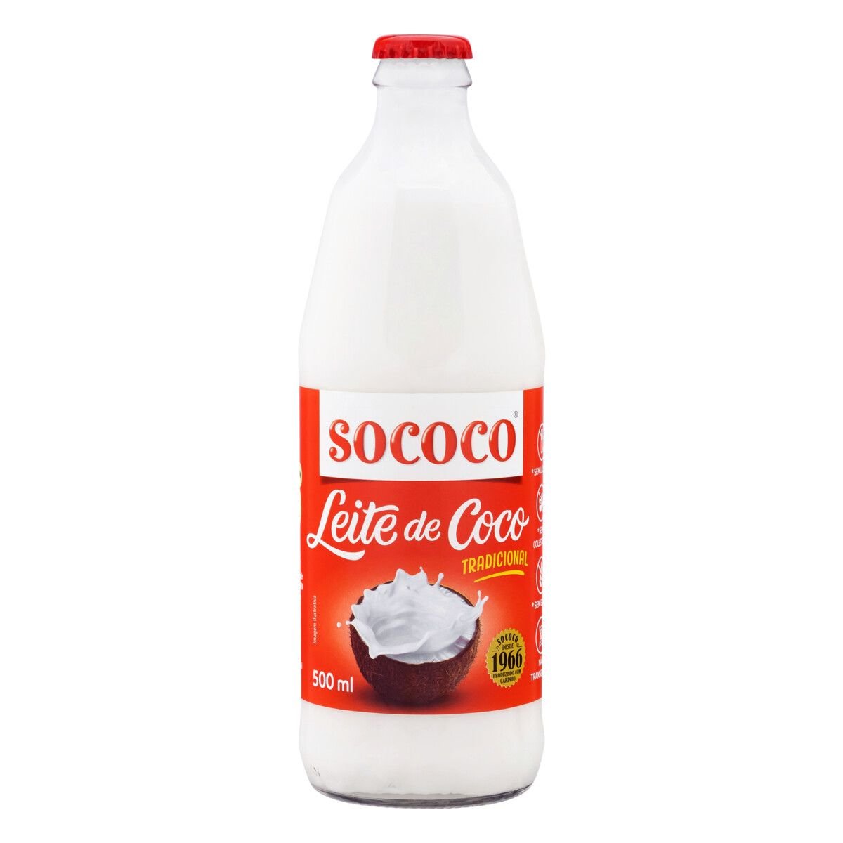 Leite de Coco Sococo Tradicional Vidro 500ml