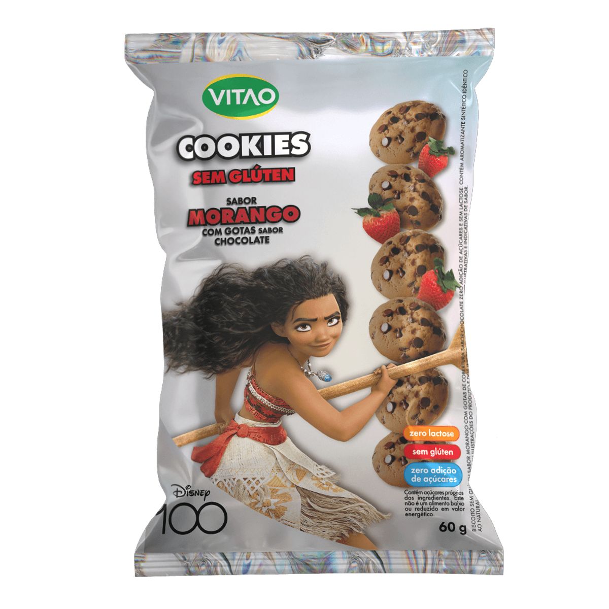 Cookies Vitao Disney Sem Glúten Morango 60g