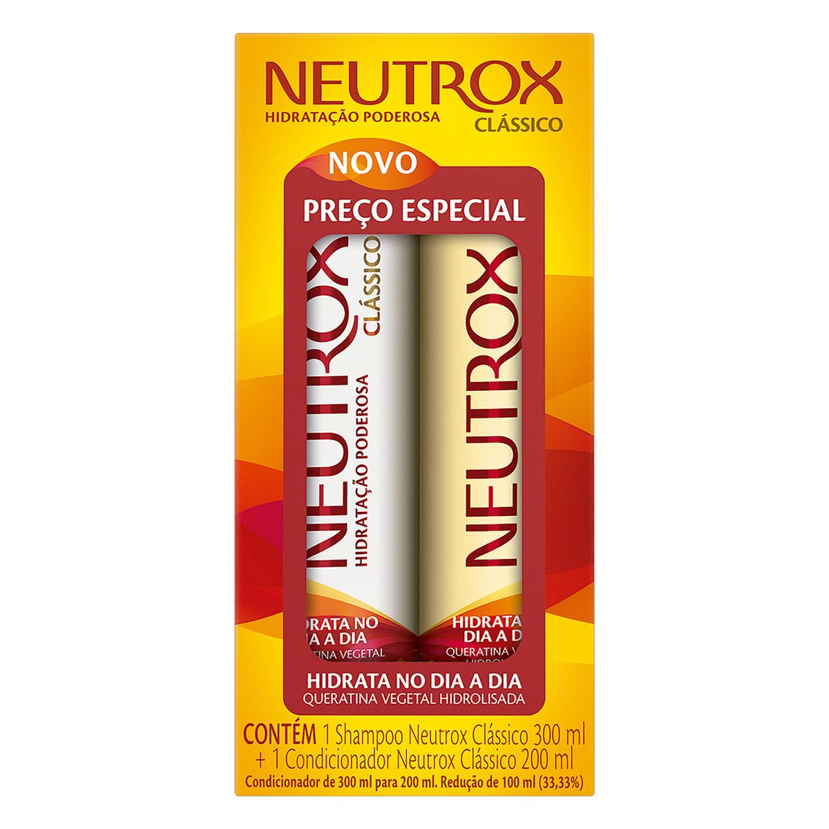 Kit Shampoo 300ml + Condicionador 200ml Neutrox Clássico