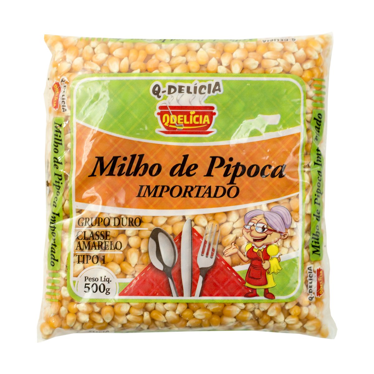 Milho para Pipoca Qdelícia Importado Pacote 500g