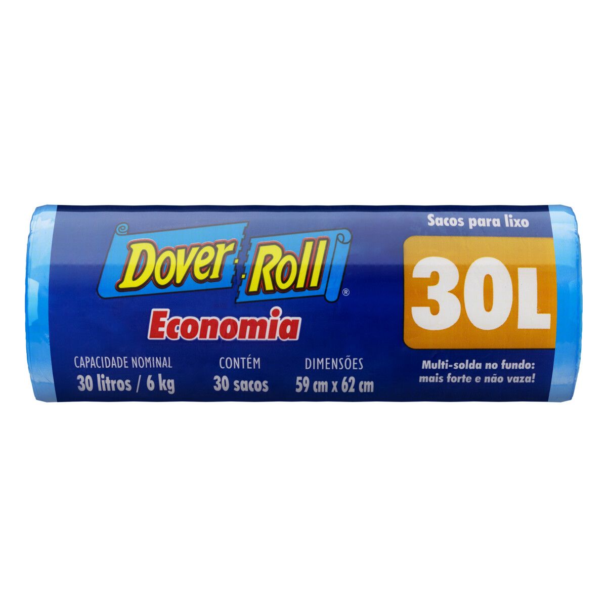 Saco para Lixo Dover Roll 30L Economia 30 Unidades