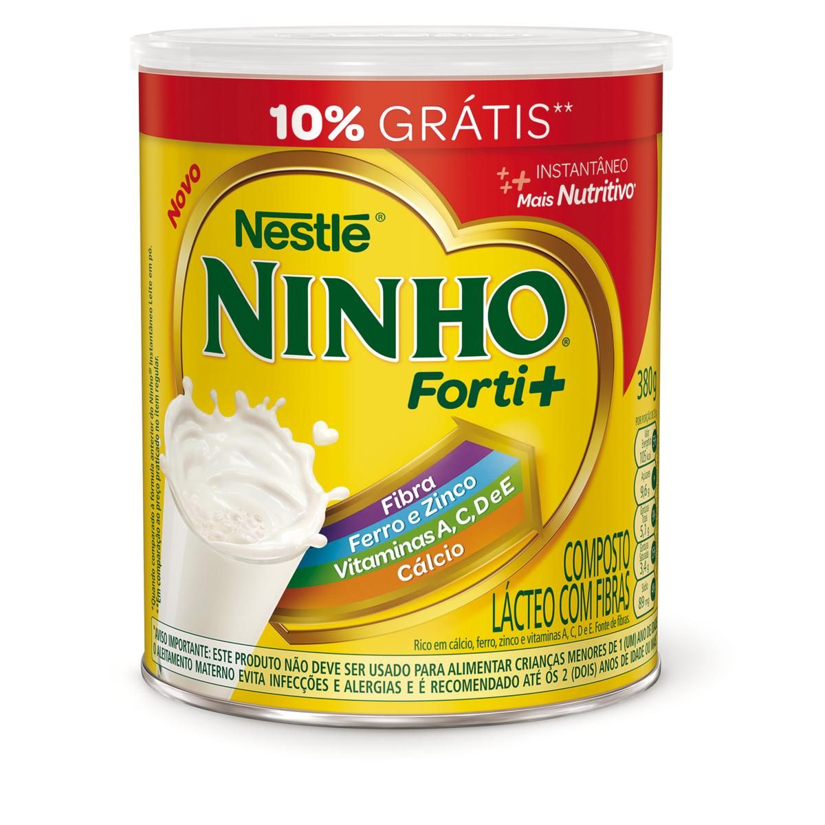 Composto Lácteo Ninho Forti+ 10% Grátis 380g