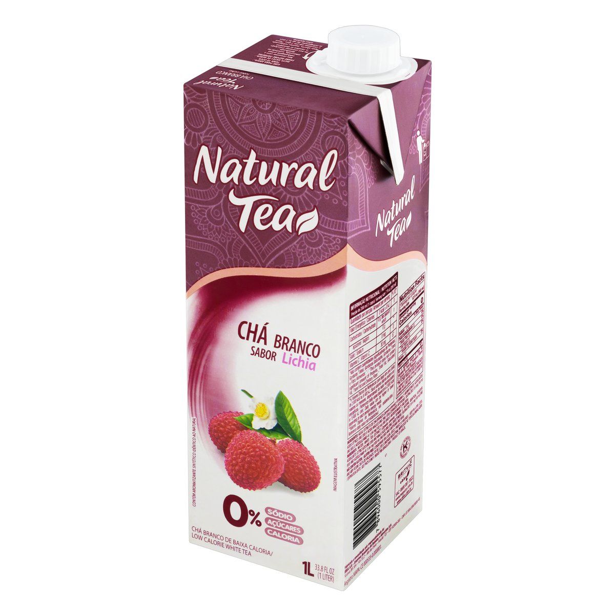Chá Branco Lichia Zero Açúcar Natural Tea Caixa 1l image number 2